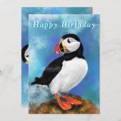 Atlantic Puffin Verjaardag Kaart (Voorkant / Achterkant)