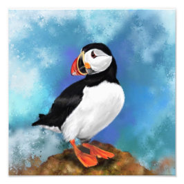 Atlantic Puffin Vogelfotoprint - Schilderij Foto Afdruk