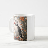 Atlantic Puffin William Morris geïnspireerd door b Koffiemok (Voorkant links)