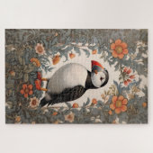 Atlantic Puffin William Morris geïnspireerd door b Legpuzzel (Horizontaal)