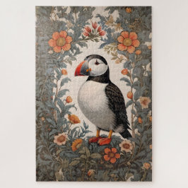 Atlantic Puffin William Morris geïnspireerd door b Legpuzzel