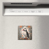 Atlantic Puffin William Morris geïnspireerd door b Magneet (Insitu (Vaatwasser))