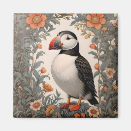 Atlantic Puffin William Morris geïnspireerd door b Magneet
