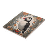 Atlantic Puffin William Morris geïnspireerd door b Tegeltje (Zijkant)