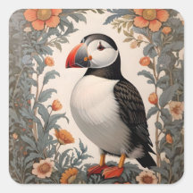 Atlantic Puffin William Morris geïnspireerd door b