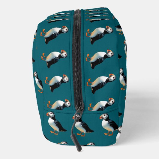 Atlantic Puffin Zee Bird Coastal Wildlife Monogram Toilettasje (Rechts)