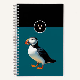 Atlantic Puffin Zee Bird Wildlife Natuur Monogram Notitieboek
