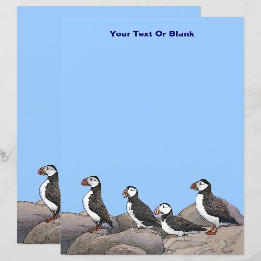 Atlantic Puffins (Voorkant / Achterkant)