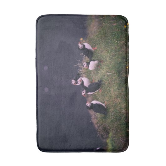 Atlantic Puffins Bath Mat (Voorkant Verticaal)