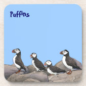 Atlantic Puffins Bier Onderzetter (Voorkant)