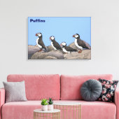Atlantic Puffins Canvas Afdruk (Insitu (Woonkamer))