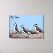 Atlantic Puffins Canvas Afdruk (Voorkant)