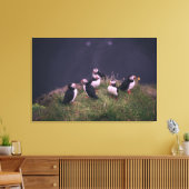 Atlantic Puffins Canvas Afdruk (Insitu (Woonkamer))