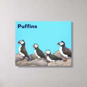 Atlantic Puffins Canvas Afdruk (Voorkant)