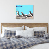 Atlantic Puffins Canvas Afdruk (Insitu (Slaapkamer))
