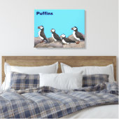 Atlantic Puffins Canvas Afdruk (Insitu (Slaapkamer))