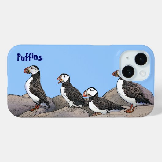Atlantic Puffins Case-Mate iPhone Case (Achterkant (horizontaal))