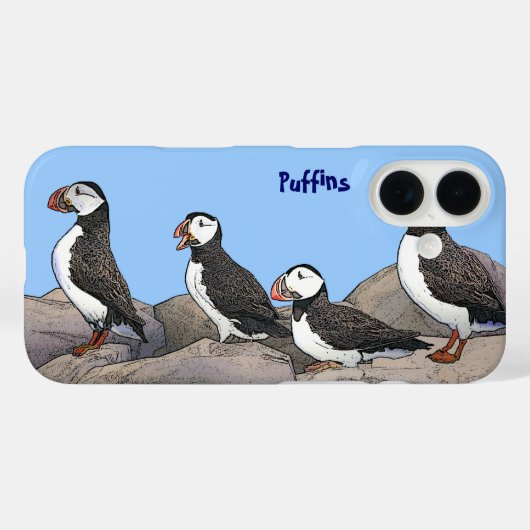 Atlantic Puffins Case-Mate iPhone Case (Achterkant (horizontaal))