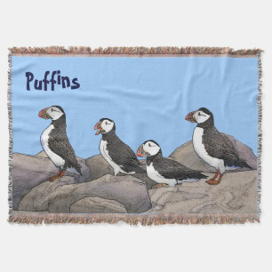 Atlantic Puffins Deken