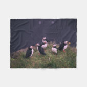 Atlantic Puffins Fleece Deken (Voorkant (Horizontaal))
