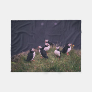 Atlantic Puffins Fleece Deken