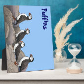 Atlantic Puffins Fotoplaat (Zijkant)