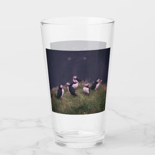 Atlantic Puffins Glas (Achterkant)