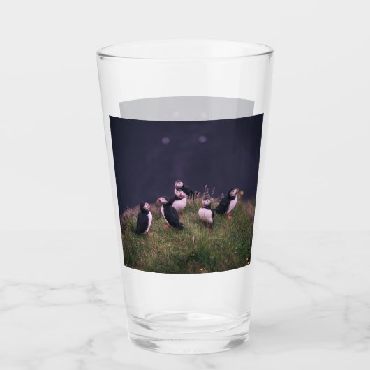 Atlantic Puffins Glas (Voorkant)