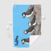 Atlantic Puffins Golfhanddoek (Insitu)