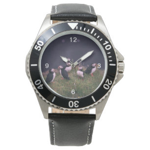 Atlantic Puffins Horloge