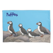 Atlantic Puffins Kussensloop (Voorkant)