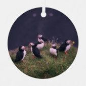 Atlantic Puffins Metalen Ornament (Voorkant)