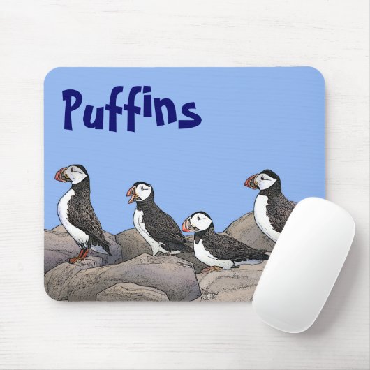 Atlantic Puffins Muismat (Met muis)