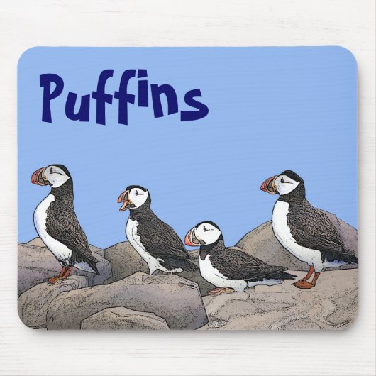 Atlantic Puffins Muismat (Voorkant)