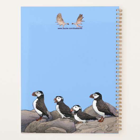 Atlantic Puffins Planner (Achterkant)