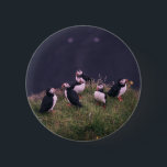 Atlantic Puffins Ronde Button 5,7 Cm<br><div class="desc">Atlantic Puffins Button. Een bijeenkomst van Atlantic Puffins. Foto van Jonatan Pie.</div>