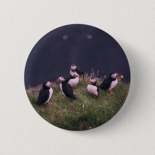 Atlantic Puffins Ronde Button 5,7 Cm