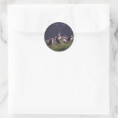 Atlantic Puffins Ronde Sticker (Tas)