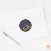 Atlantic Puffins Ronde Sticker (Envelop)
