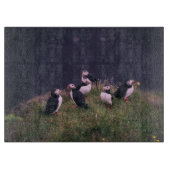 Atlantic Puffins Snijplank (Voorkant)