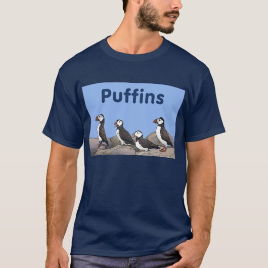 Atlantic Puffins T-shirt (Voorkant)