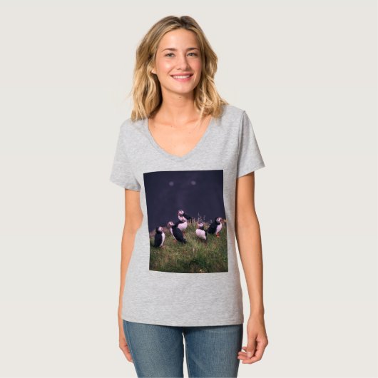 Atlantic Puffins T-shirt (Voorkant volledig)