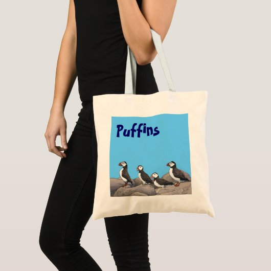 Atlantic Puffins Tote Bag (Voorkant (product))