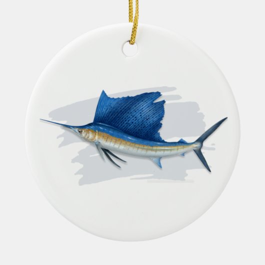 Atlantic Sailfish Keramisch Ornament (Voorkant)