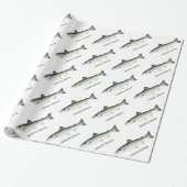 Atlantic Salmon Fishtern Pattern Cadeaupapier (Uitgerold)