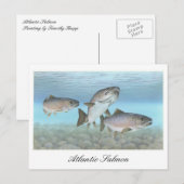 Atlantic Salmon Painting Briefkaart (Voorkant / Achterkant)