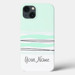 Atlantic Stripe Name Horizontal iPad case