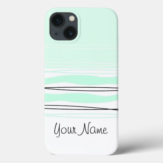 Atlantic Stripe Name Horizontal iPad case (Achterkant)