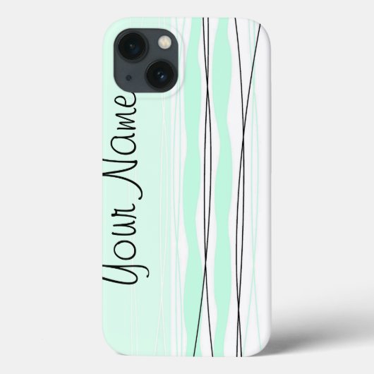 Atlantic Stripe 'Name' Verticale iPad-draagtas Case-Mate iPhone Case (Achterkant)