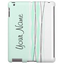 Atlantic Stripe 'Name' Verticale iPad-draagtas iPhone 13 Hoesje